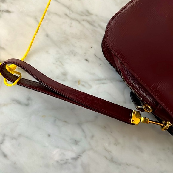 Cartier Red Leather Large Thick Wristlet with Gold hardware. Clean inside. - Picture 3 of 6